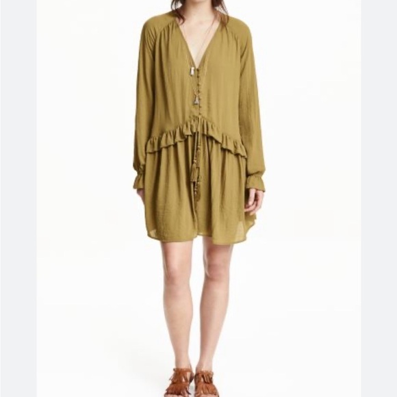 H&M V Neck Crepe Dress Size 6 - Picture 1 of 3